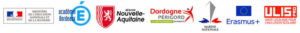 Logos Education nationale, académie de Bordeaux, Région de Nouvelle aquitaine, département de la dordogne, marine nationale, erasmus+ et dispositif ulis.